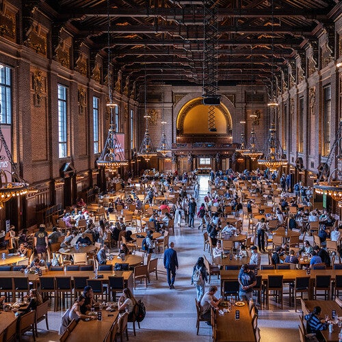 The historic and recently renovated Commons Dining Hall is the heart of the Yale Schwarzman Center, the university’s campus-wide student center established in 2015.